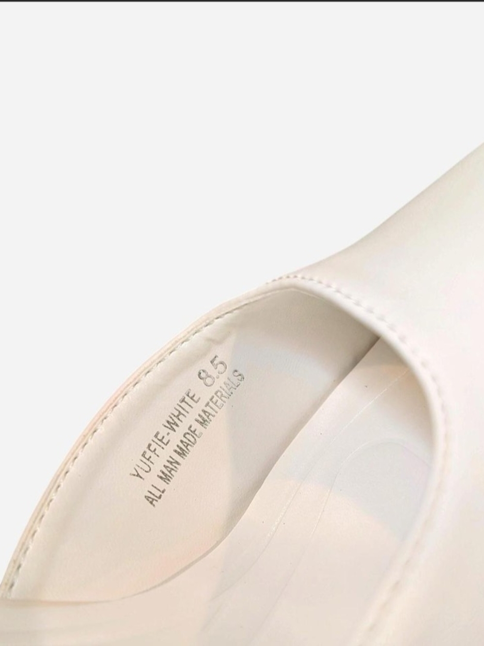 Azalea Wang Yuffie White Platform Sandal — Women’s Chunky Ankle-Strap Heel - Picture 6 of 6